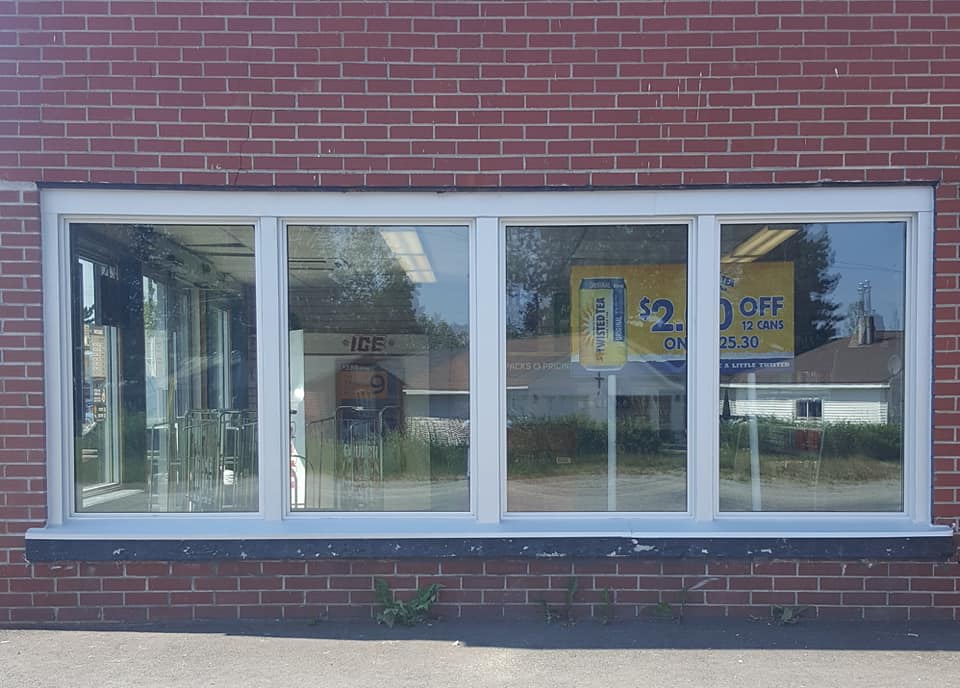 Commercial glass installation